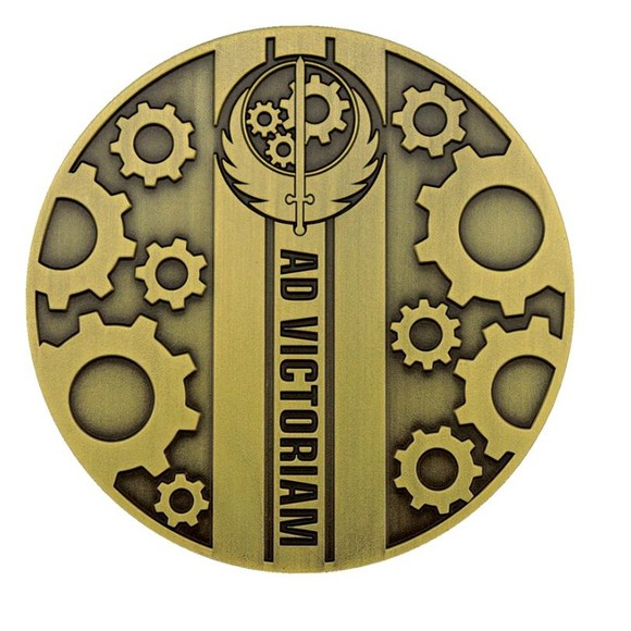Fallout Brotherhood Of Steel Medallion Official Collectible Metal Badge - Picture 5 of 5